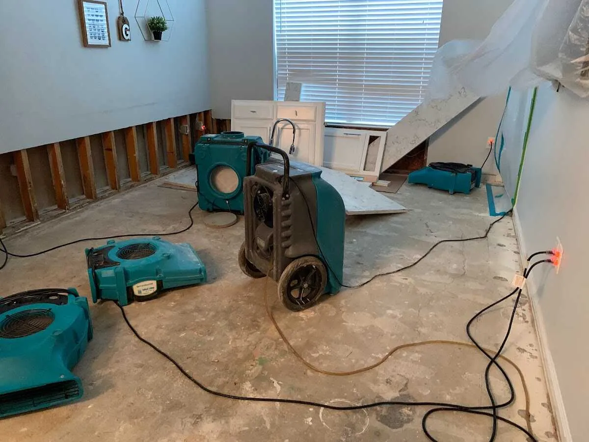Dehumidifier in flood-cut room for Water Extraction & Removal in Mountain View
